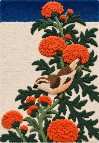 Wool artwork after Katsushika Hokusai