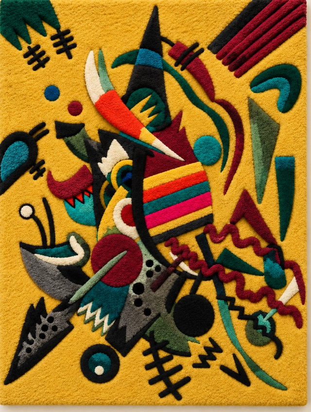 Wool artwork after Wassily Kandinsky