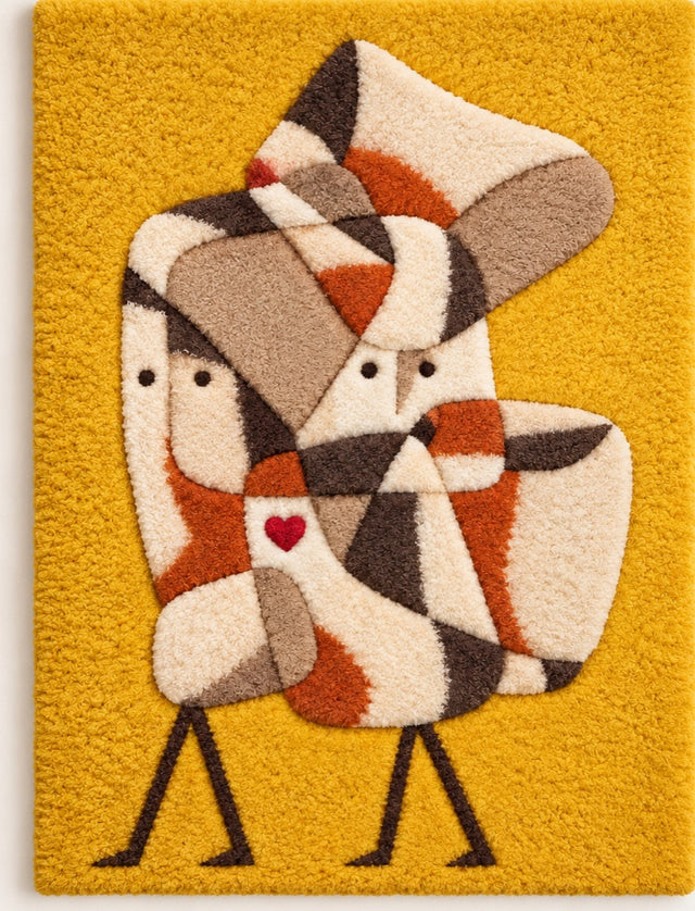 Wool artwork after Paul Klee