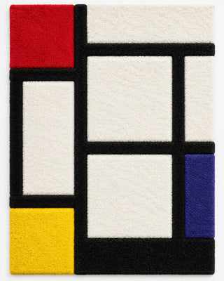 Wool artwork after Piet Mondrian