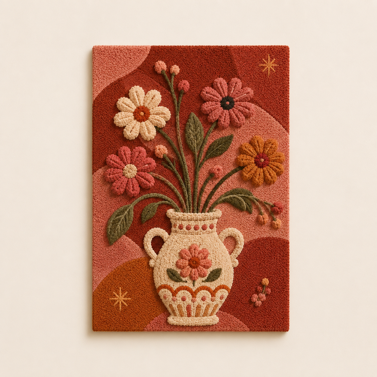 Folk Vase Bouquet · HE-0089 unframed artwork