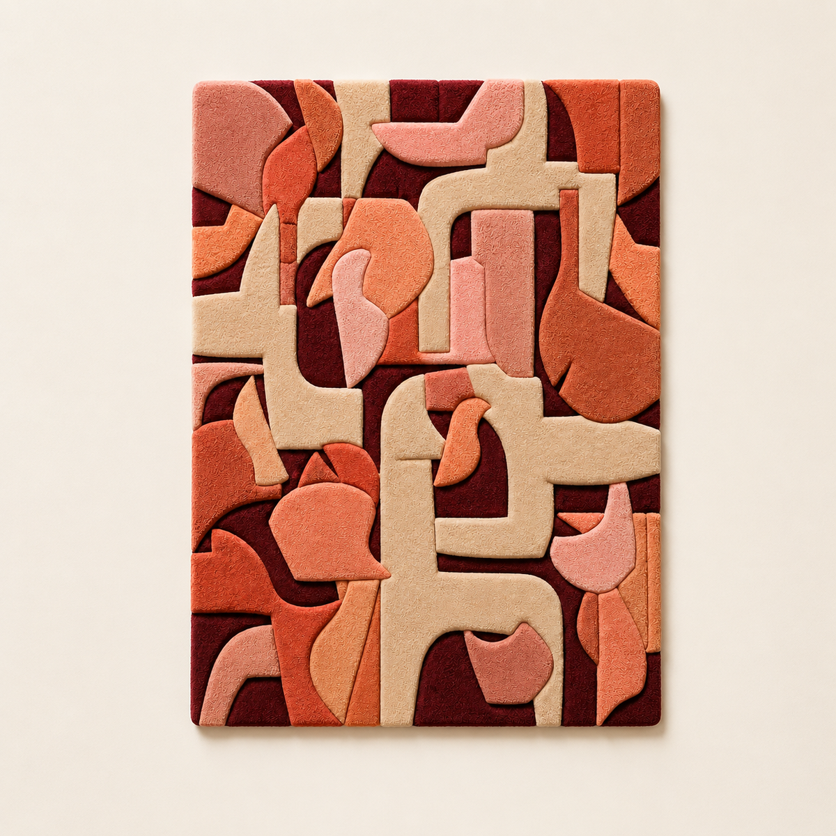 Cubist Coral Abstract · HE-0096 unframed artwork