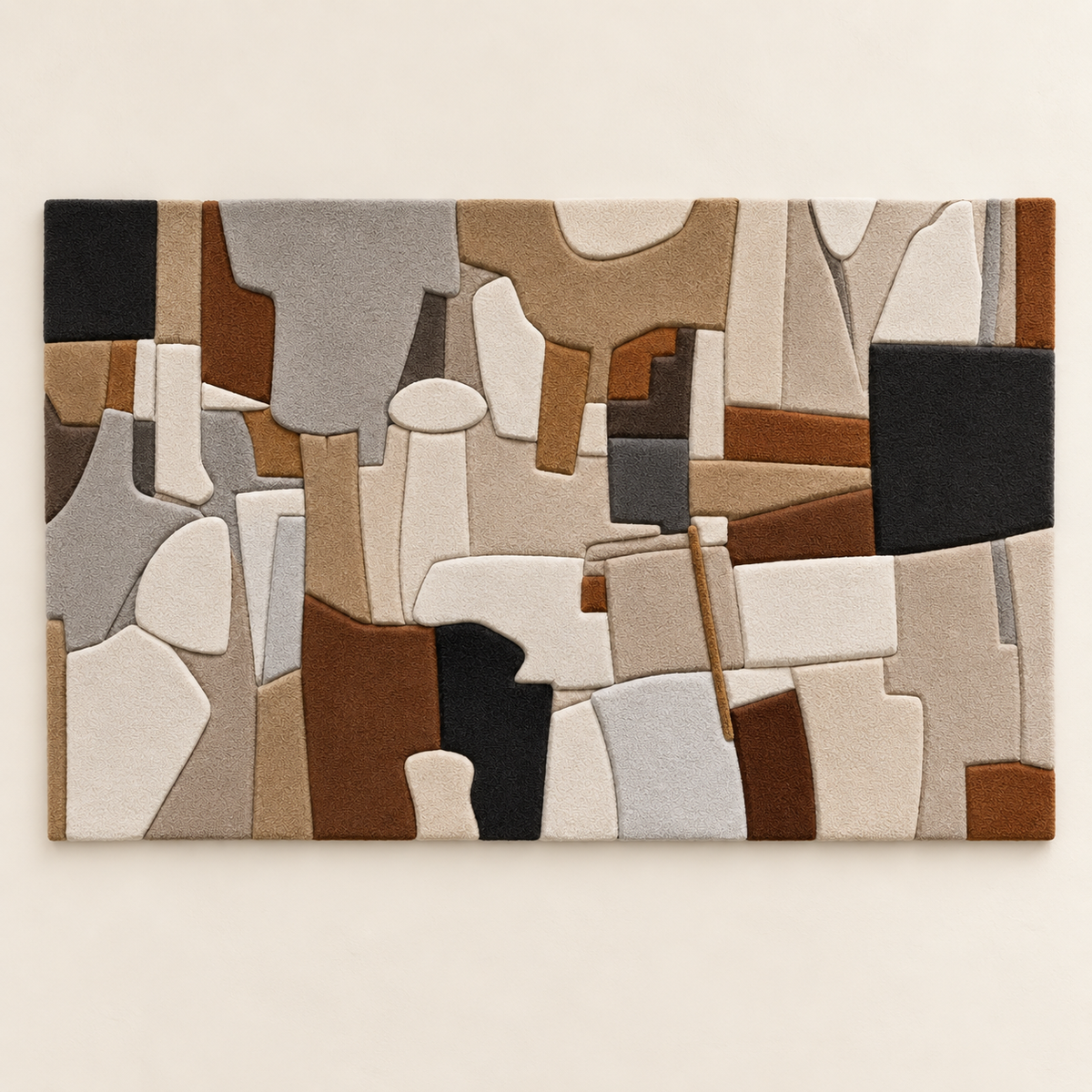 Cubist Block Abstract · HE-0106 unframed artwork