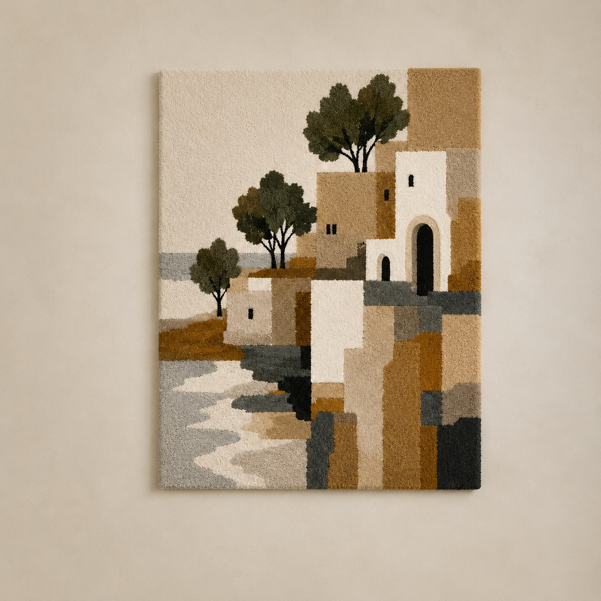 Mediterranean Village · HE-0284 unframed artwork