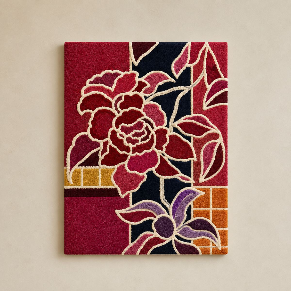 Crimson Camellia · HE-0285 unframed artwork