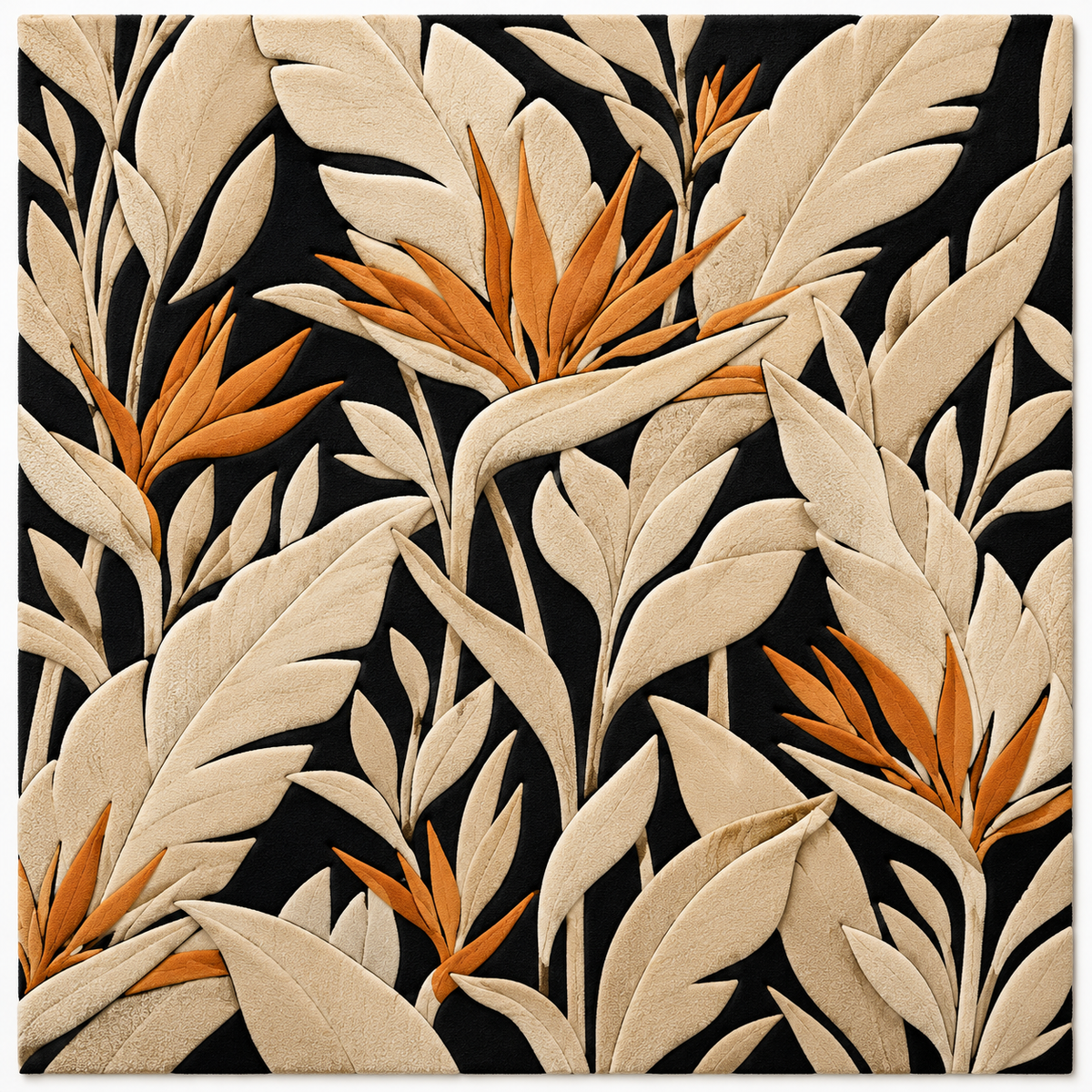 Saffron Leaf Chorus unframed artwork