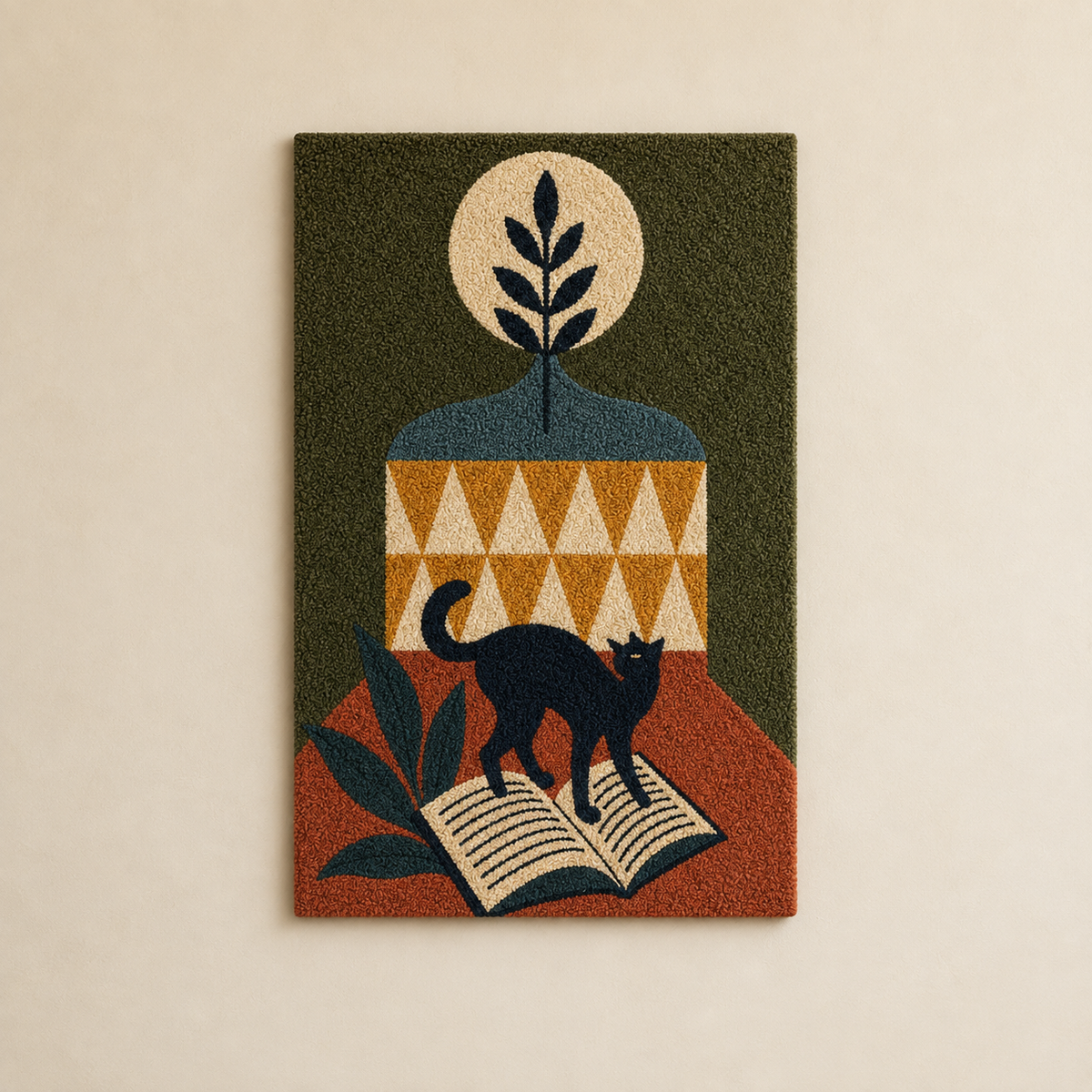 Midnight Cat Urn unframed artwork