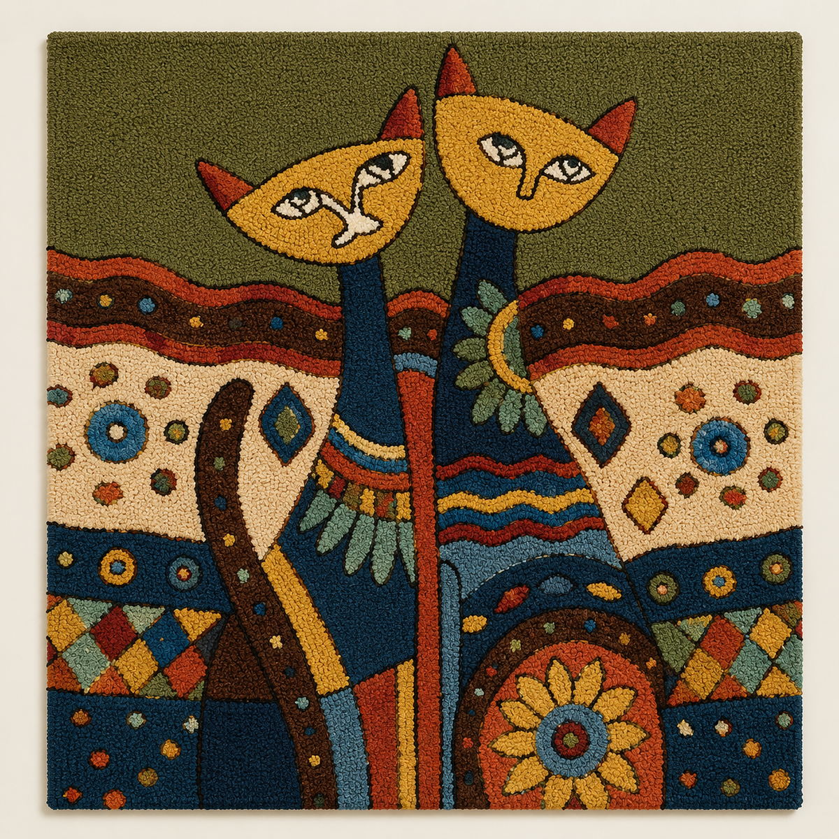 Festival Cat Totem unframed artwork