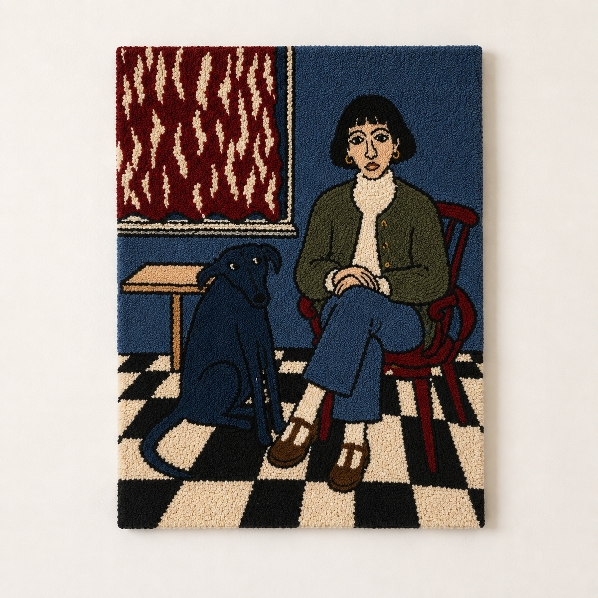 Indigo Salon Portrait unframed artwork
