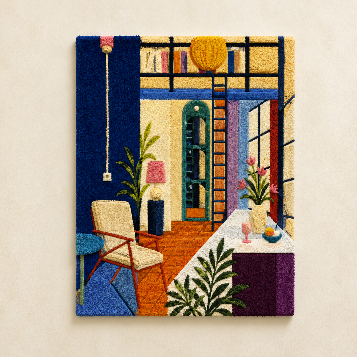Colorblock Window Room unframed artwork
