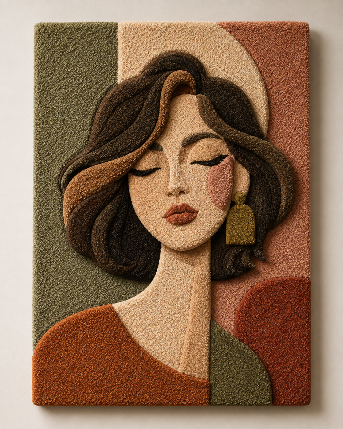 Quiet Terracotta Gaze unframed artwork