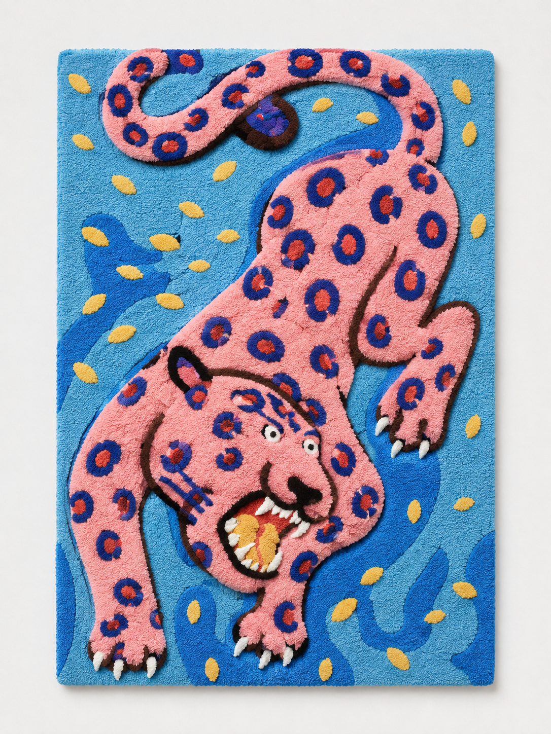 Pink Leopard Leap unframed artwork