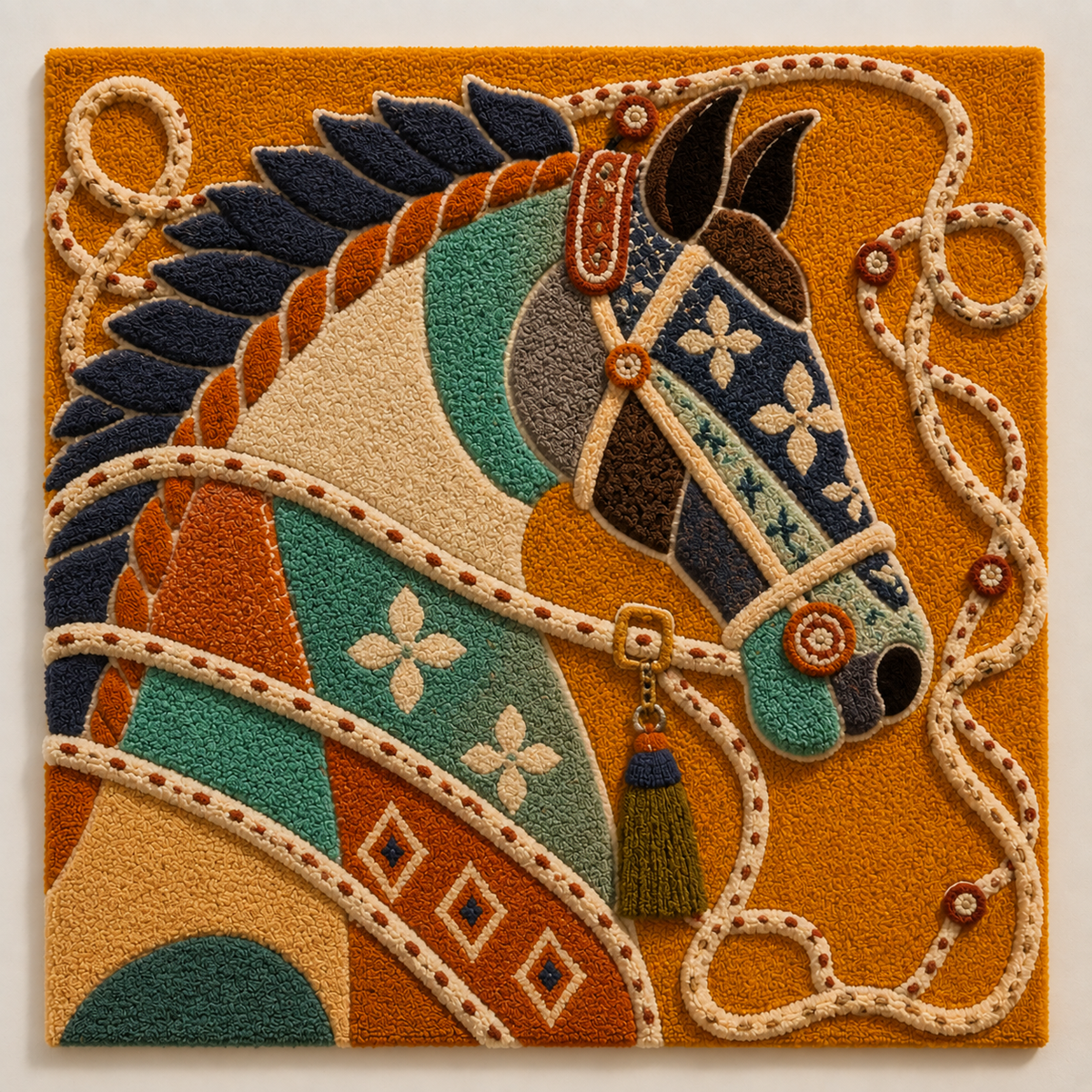 Jeweled Horse Profile unframed artwork