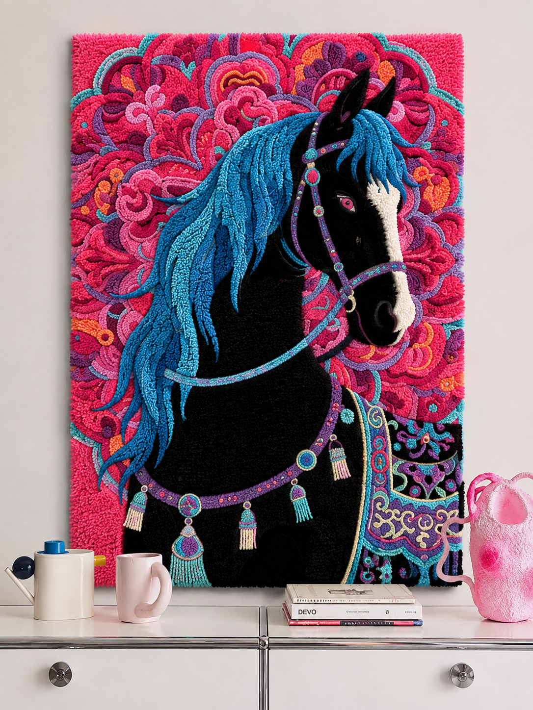 Midnight Mare in Roses unframed artwork