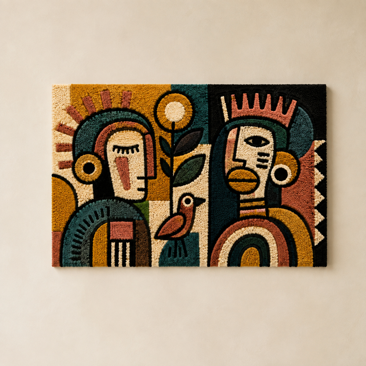 Sunlit Ancestral Faces unframed artwork