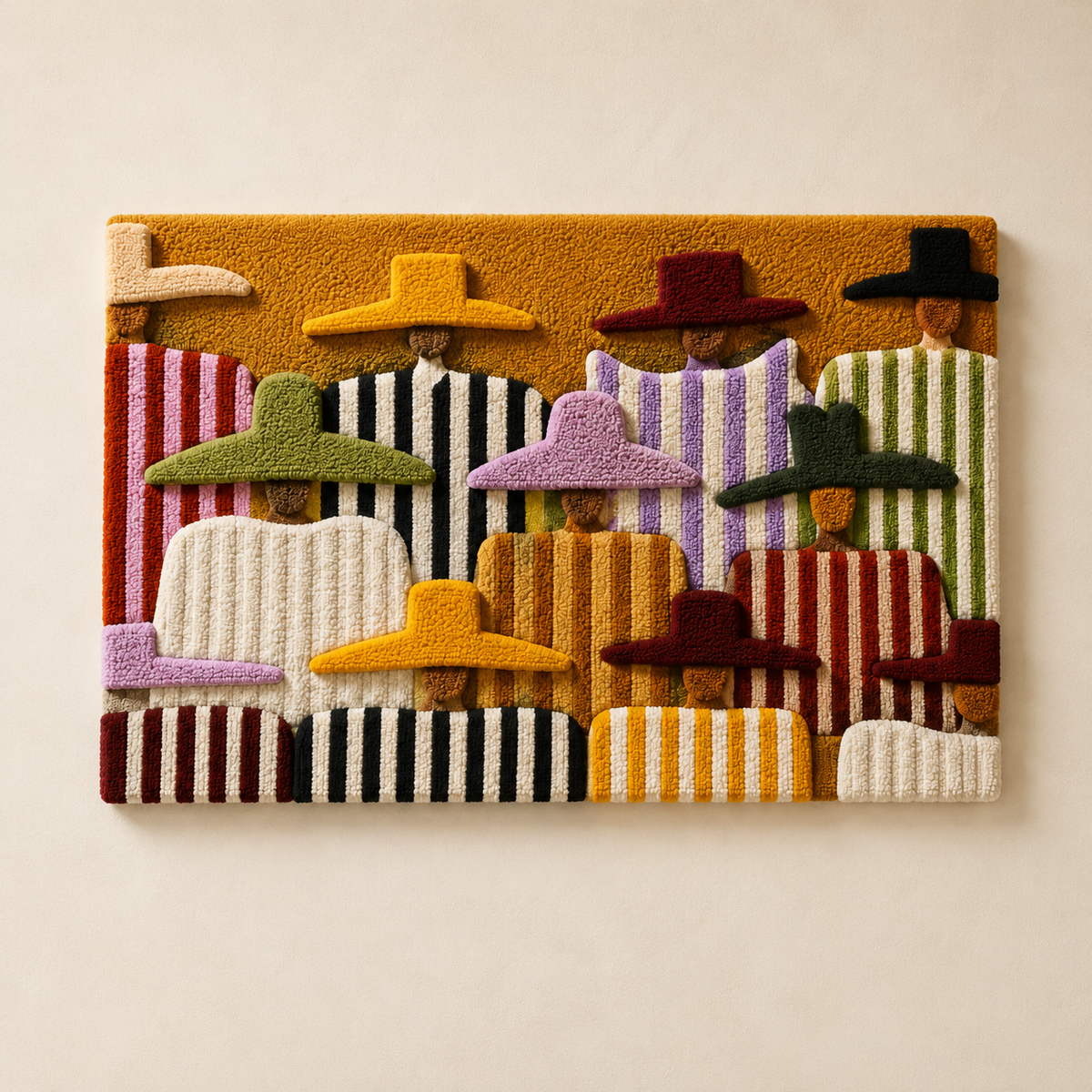 Ochre Rhythm Terrace unframed artwork