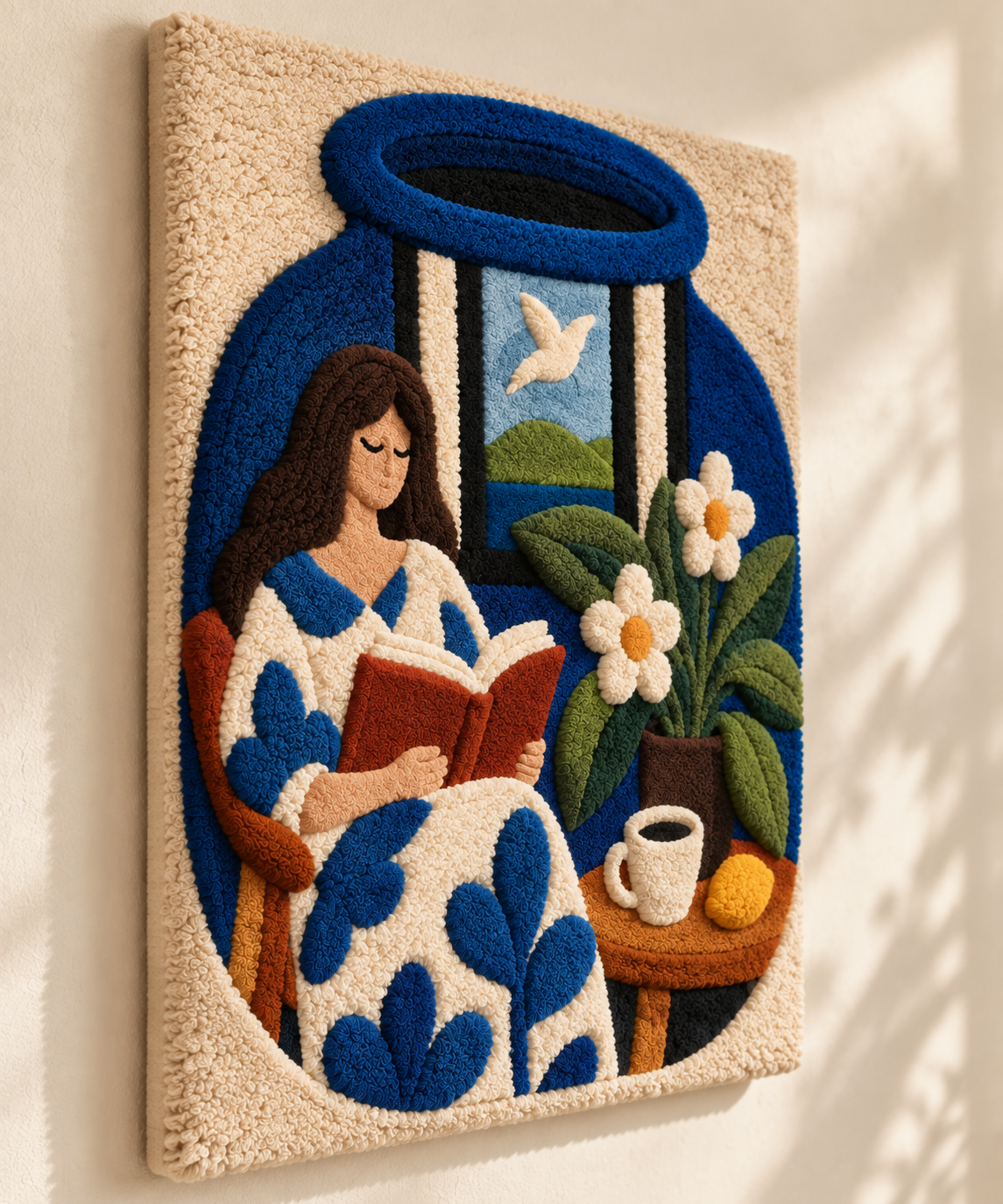 A Chapter in Blue — angled relief view