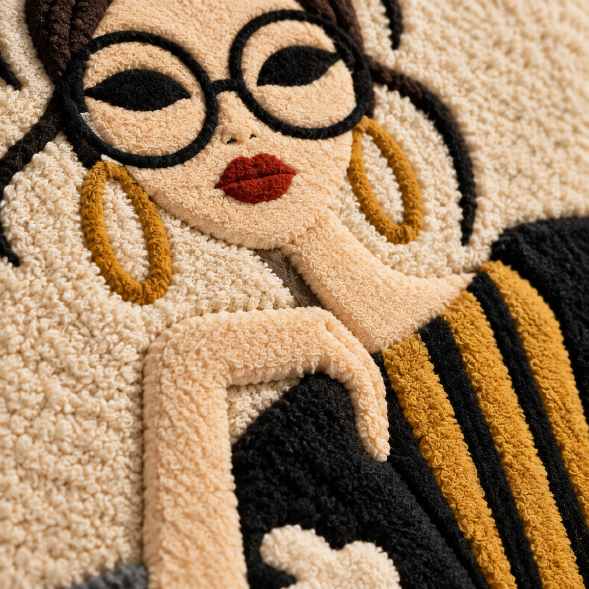 A Quiet Fashion Moment — tufted wool texture detail