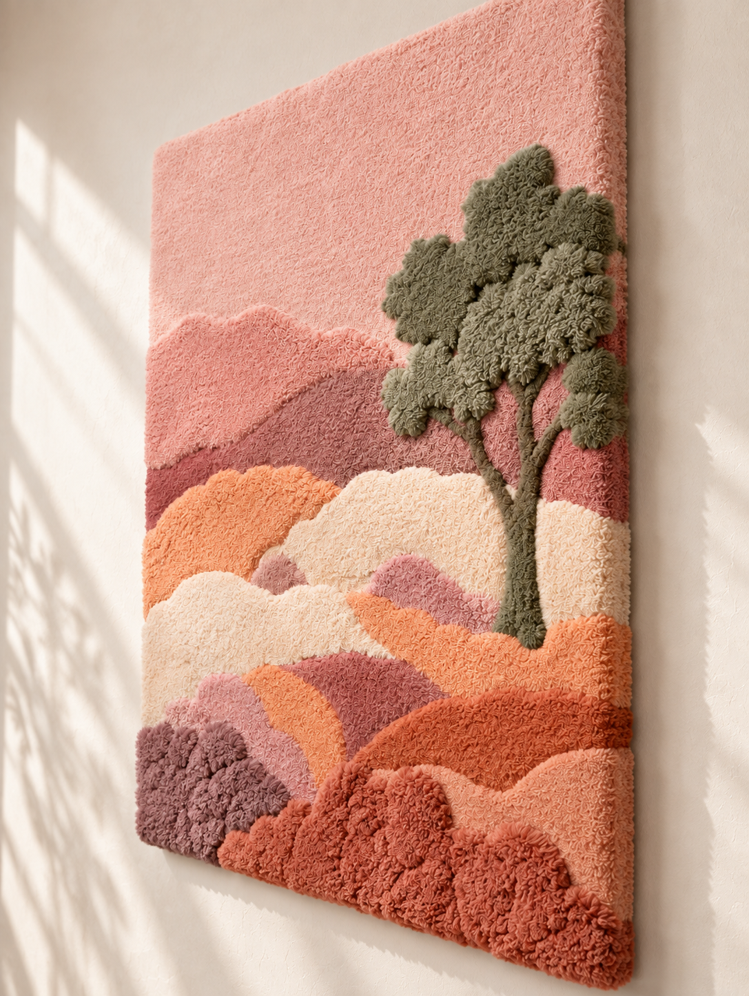 A Quiet Tree at Dusk — angled relief view