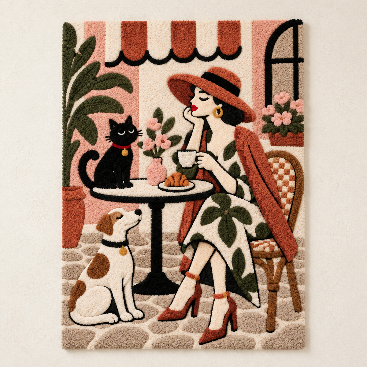 A Rose-Tinted Café Pause — front product view [product-light]