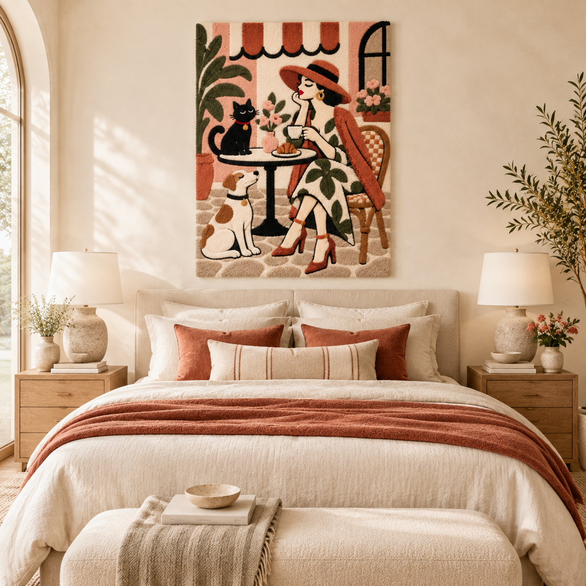 A Rose-Tinted Café Pause — room setting 1