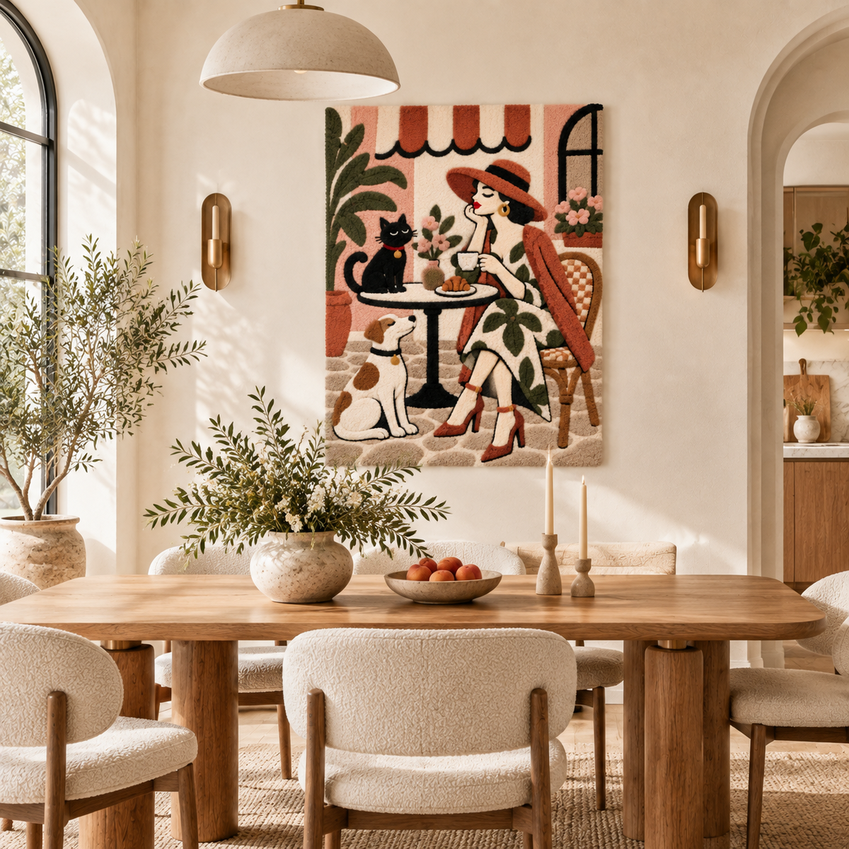 A Rose-Tinted Café Pause — room setting 2