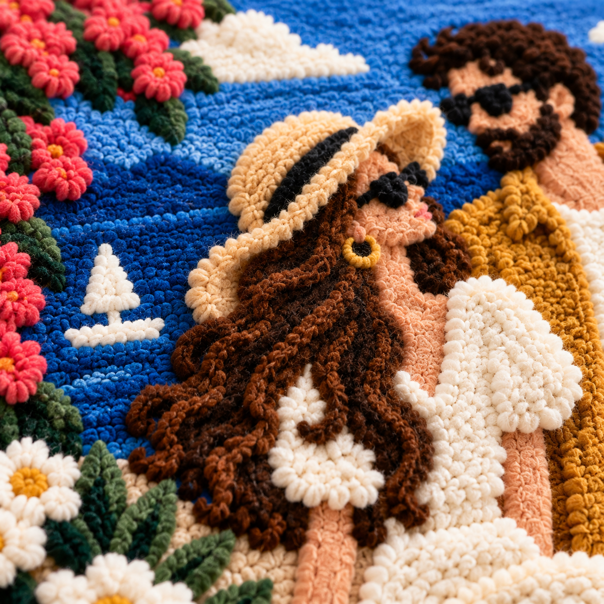A Seaside Ride — tufted wool texture detail