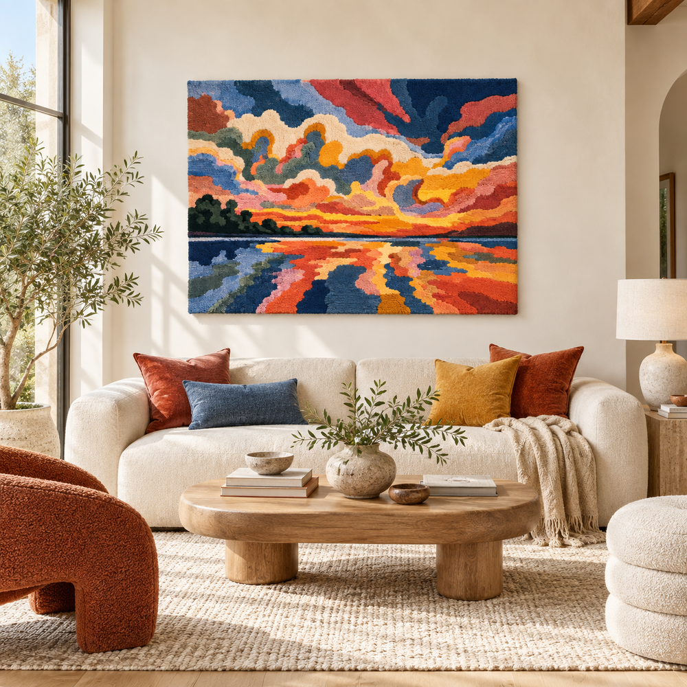 A Thousand Colours at Sunset — front-facing room scene