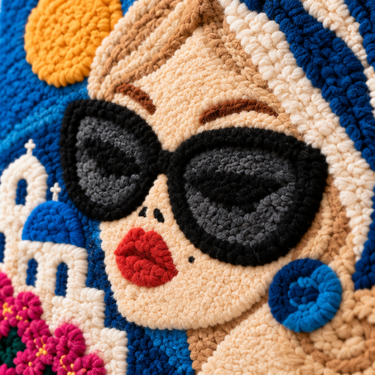 Aegean Sun Muse — tufted wool texture detail