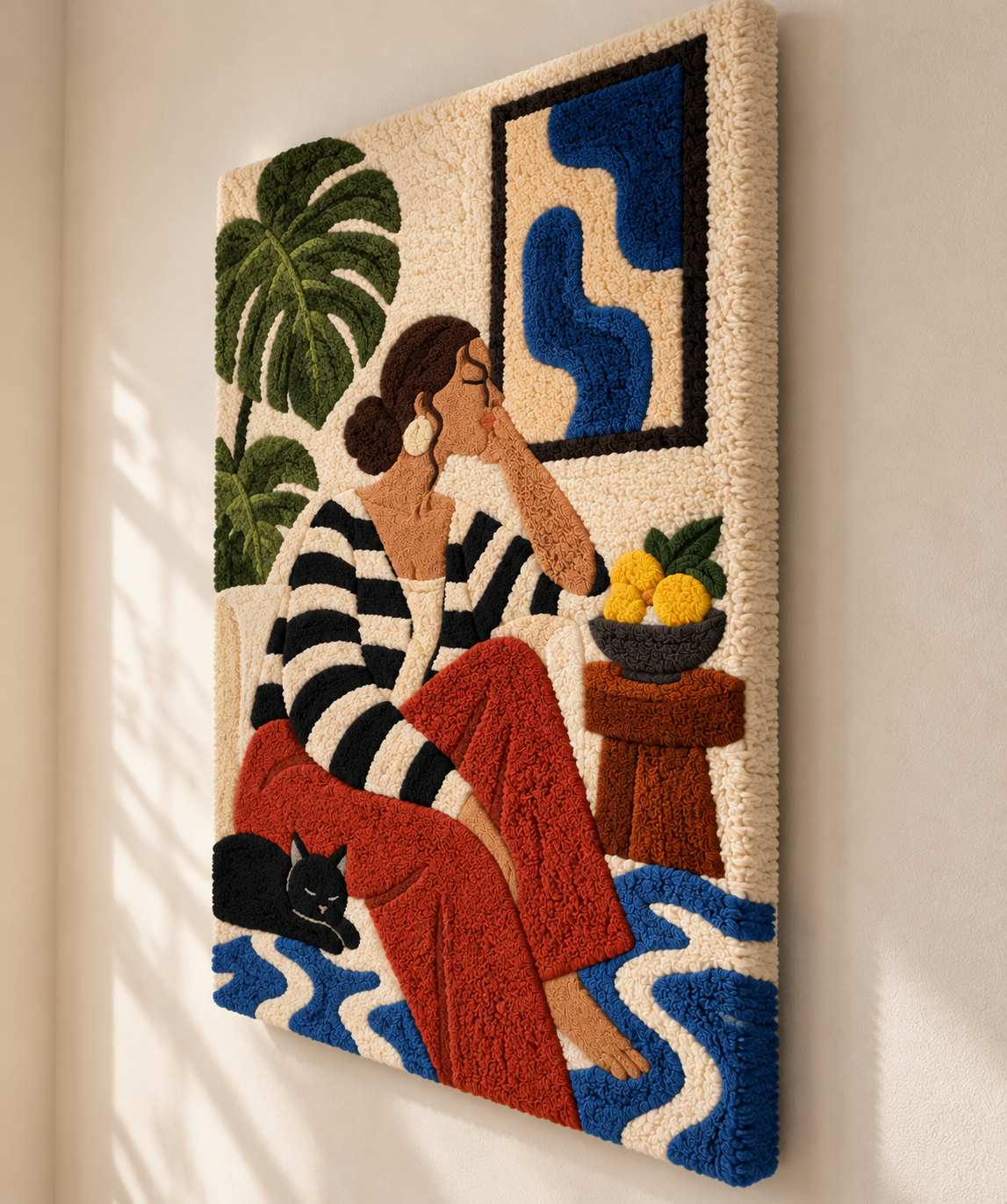 Afternoon with a Black Cat — angled relief view