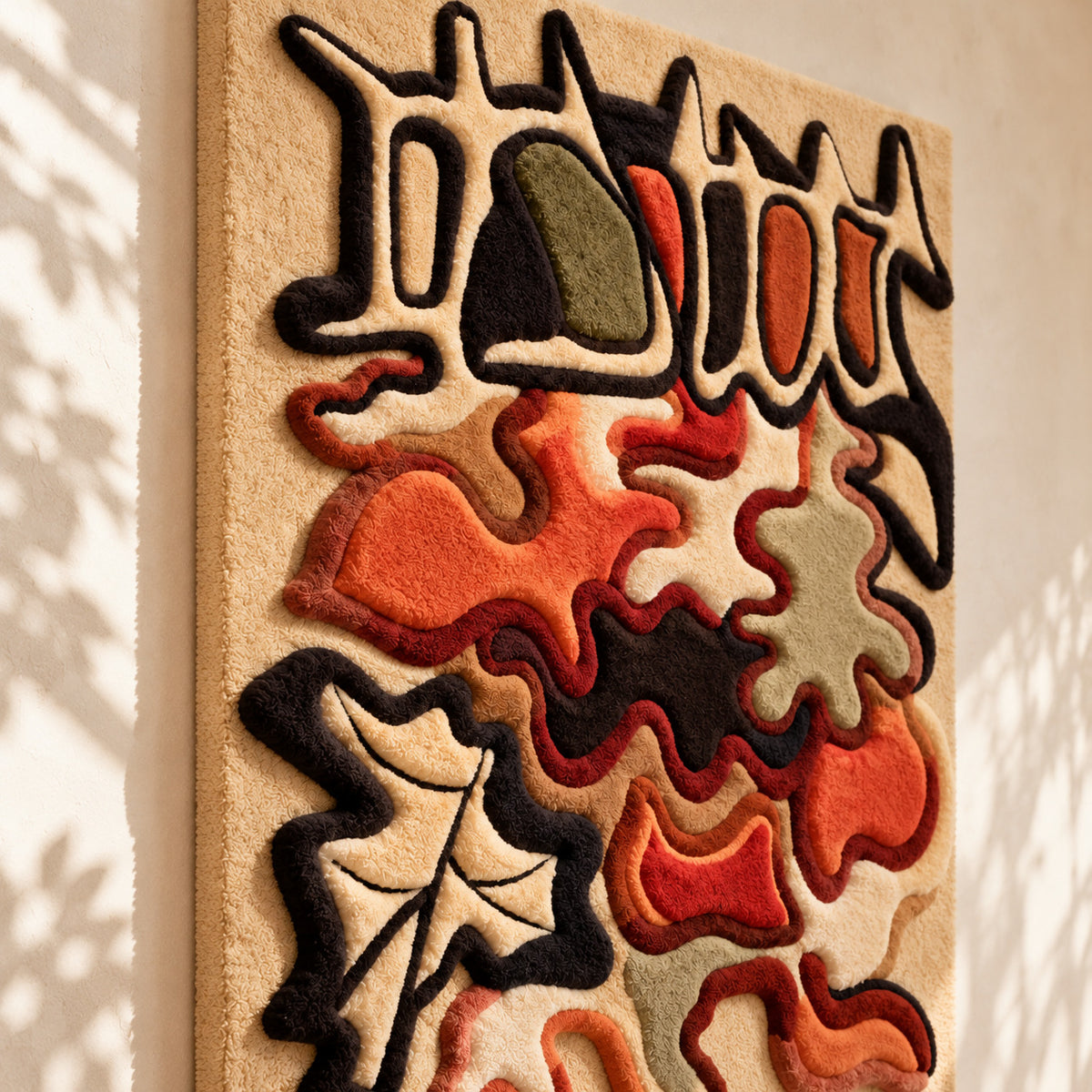 Composition (1941) after Alberto Magnelli — angled relief view