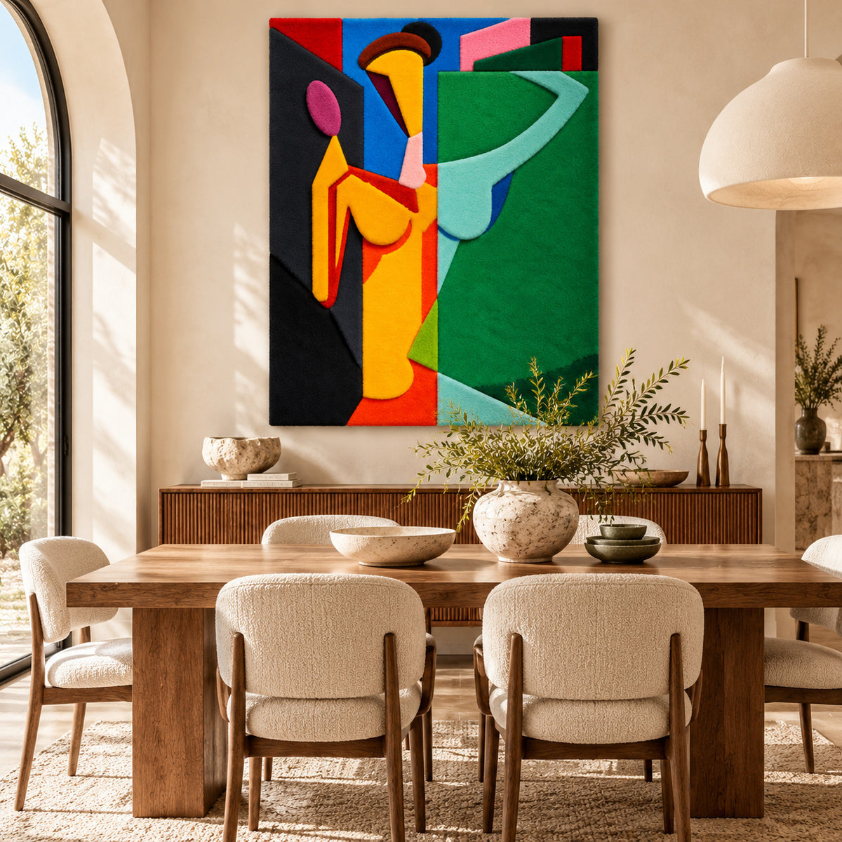 Donna alla blusa gialla after Alberto Magnelli — room setting