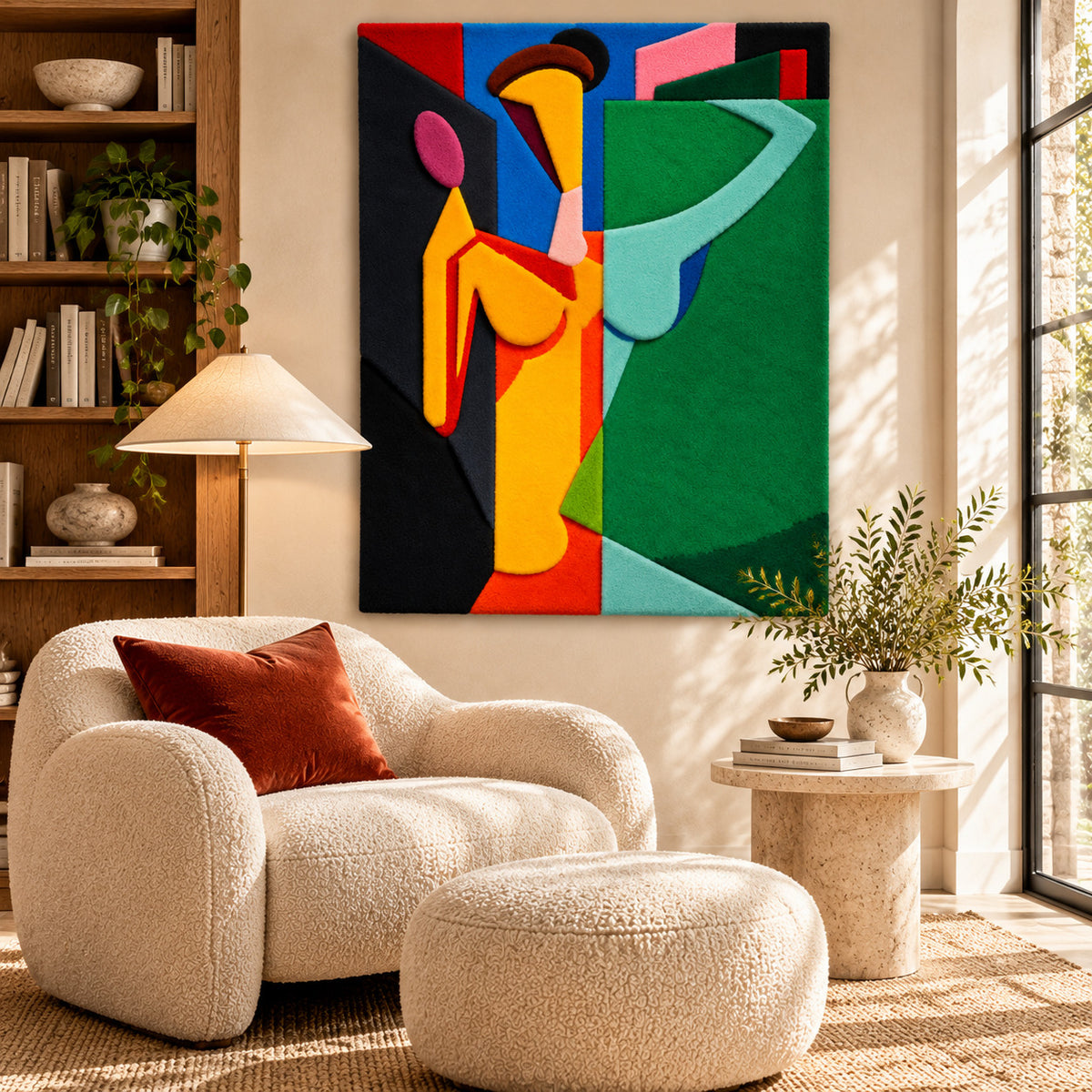 Donna alla blusa gialla after Alberto Magnelli — room setting