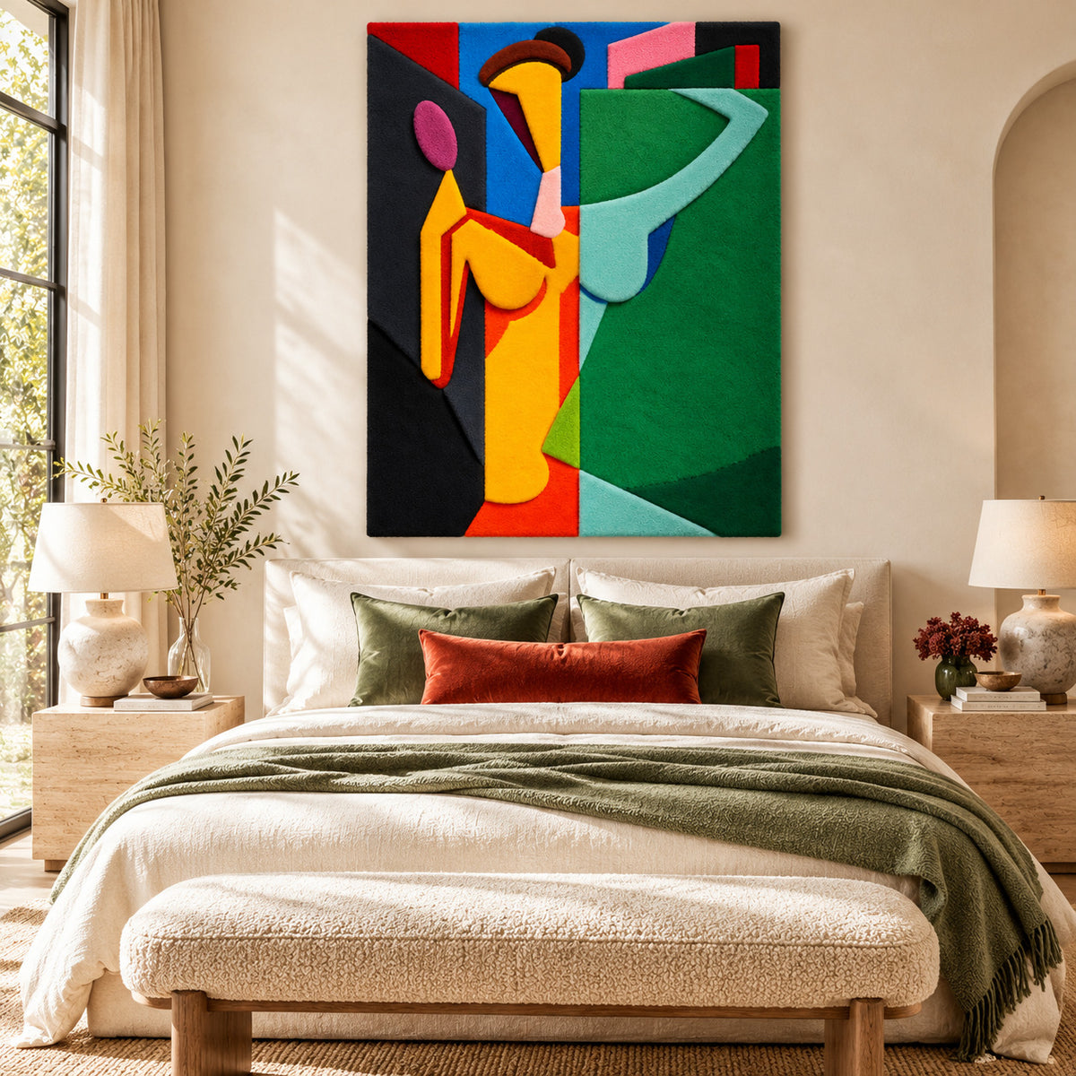 Donna alla blusa gialla after Alberto Magnelli — room setting