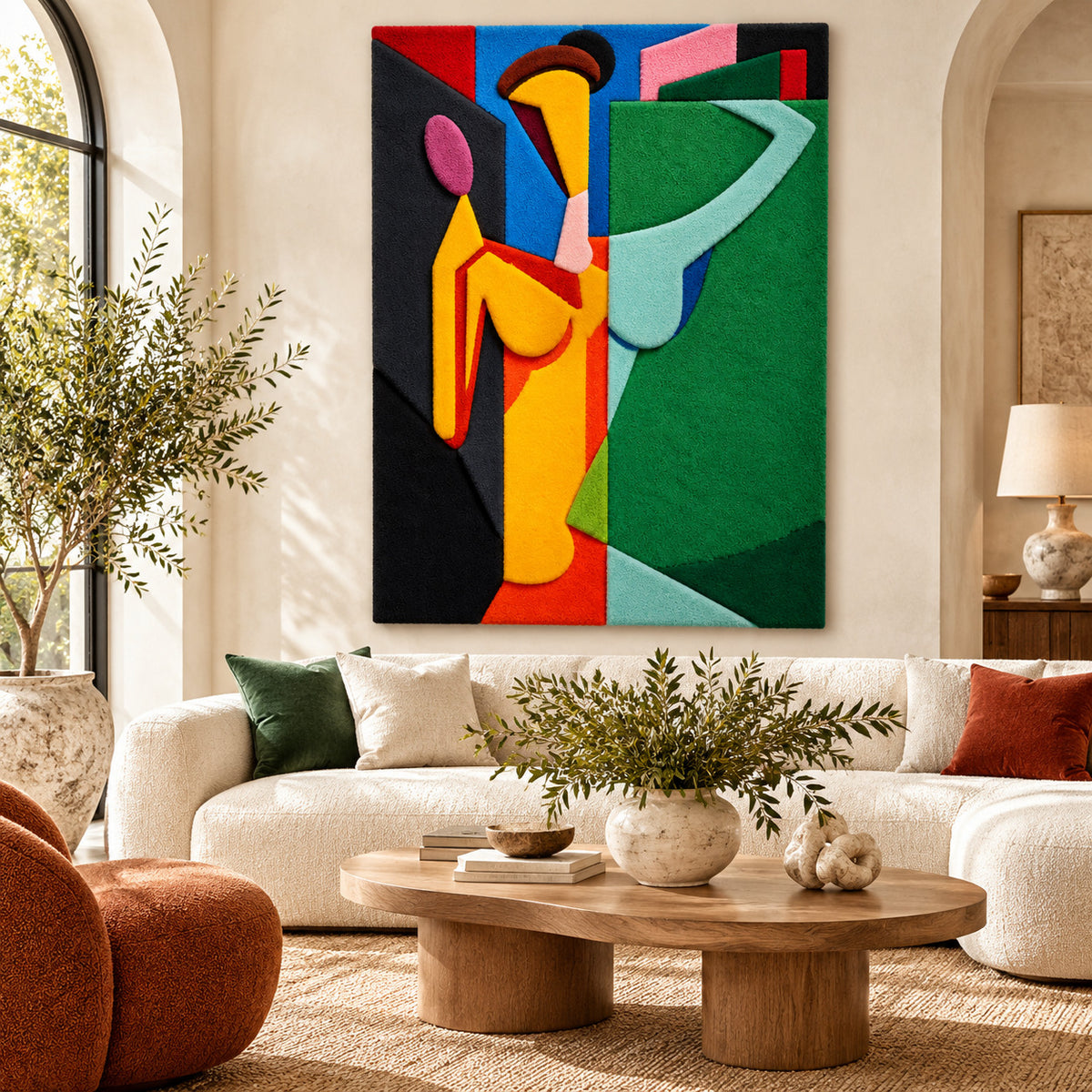 Donna alla blusa gialla after Alberto Magnelli — room setting