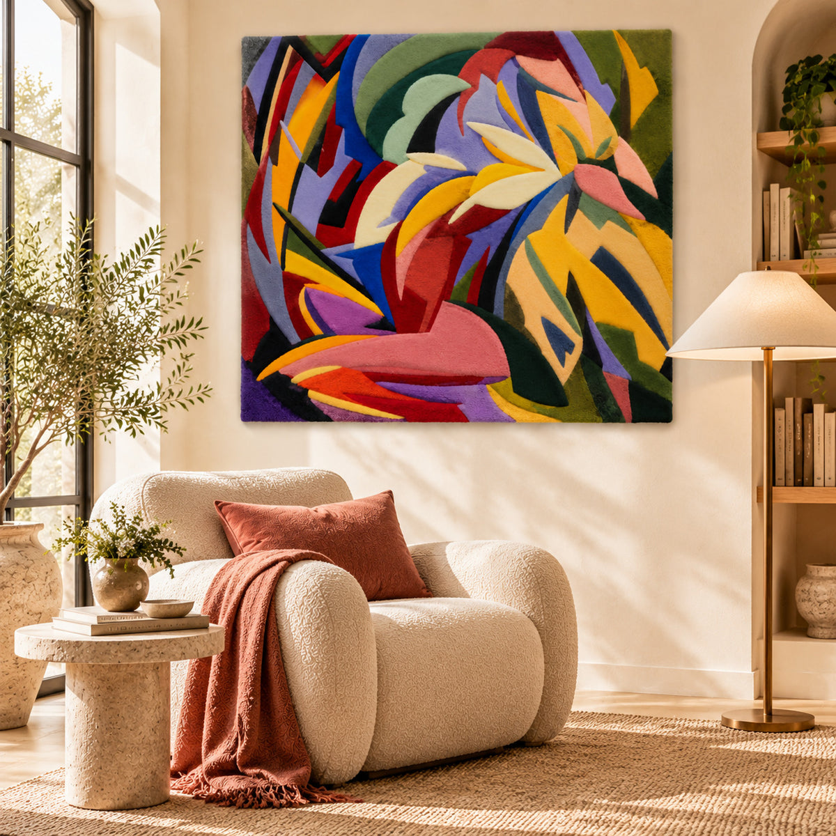 Explosion lyrique nº 12 after Alberto Magnelli — room setting