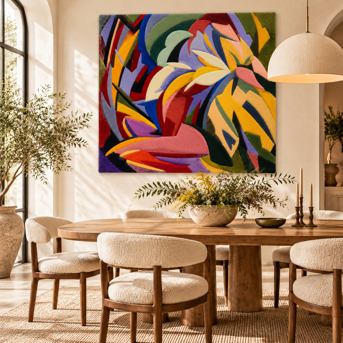 Explosion lyrique nº 12 after Alberto Magnelli — room setting