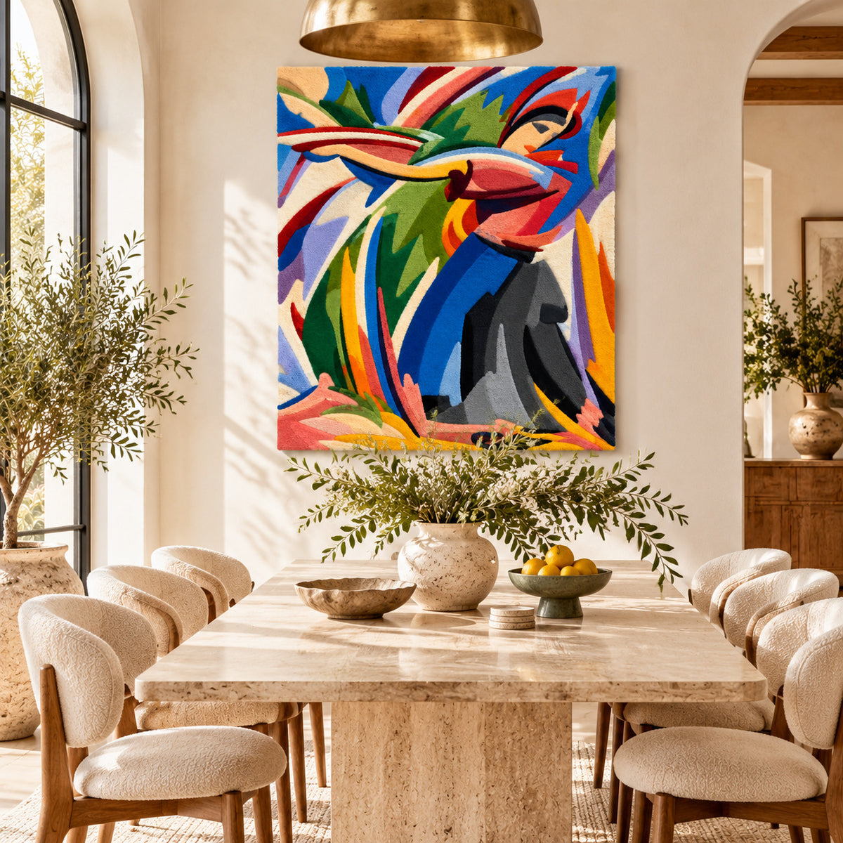 Explosion lyrique no. C after Alberto Magnelli — room setting