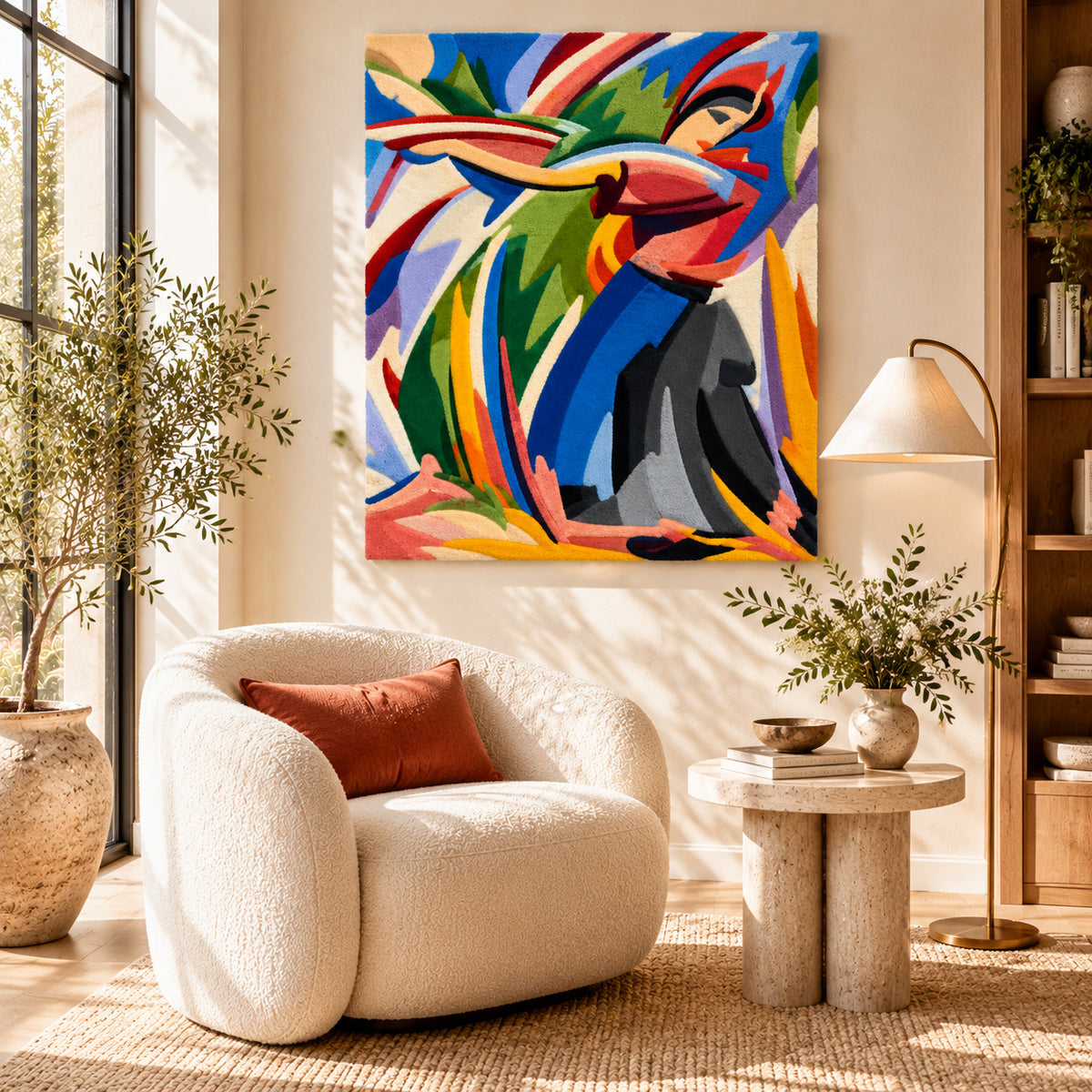 Explosion lyrique no. C after Alberto Magnelli — room setting
