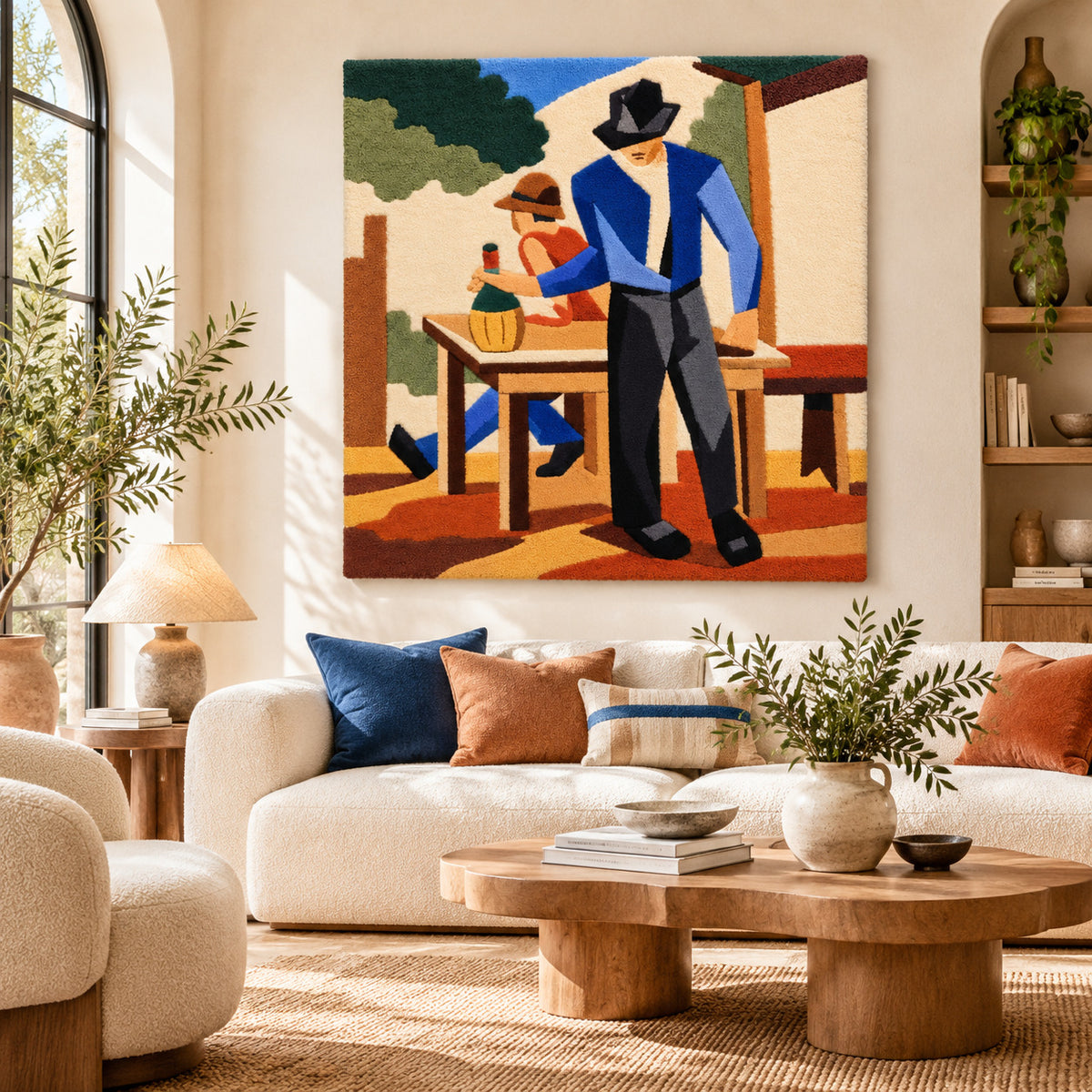 Farmers at Table after Alberto Magnelli — room setting