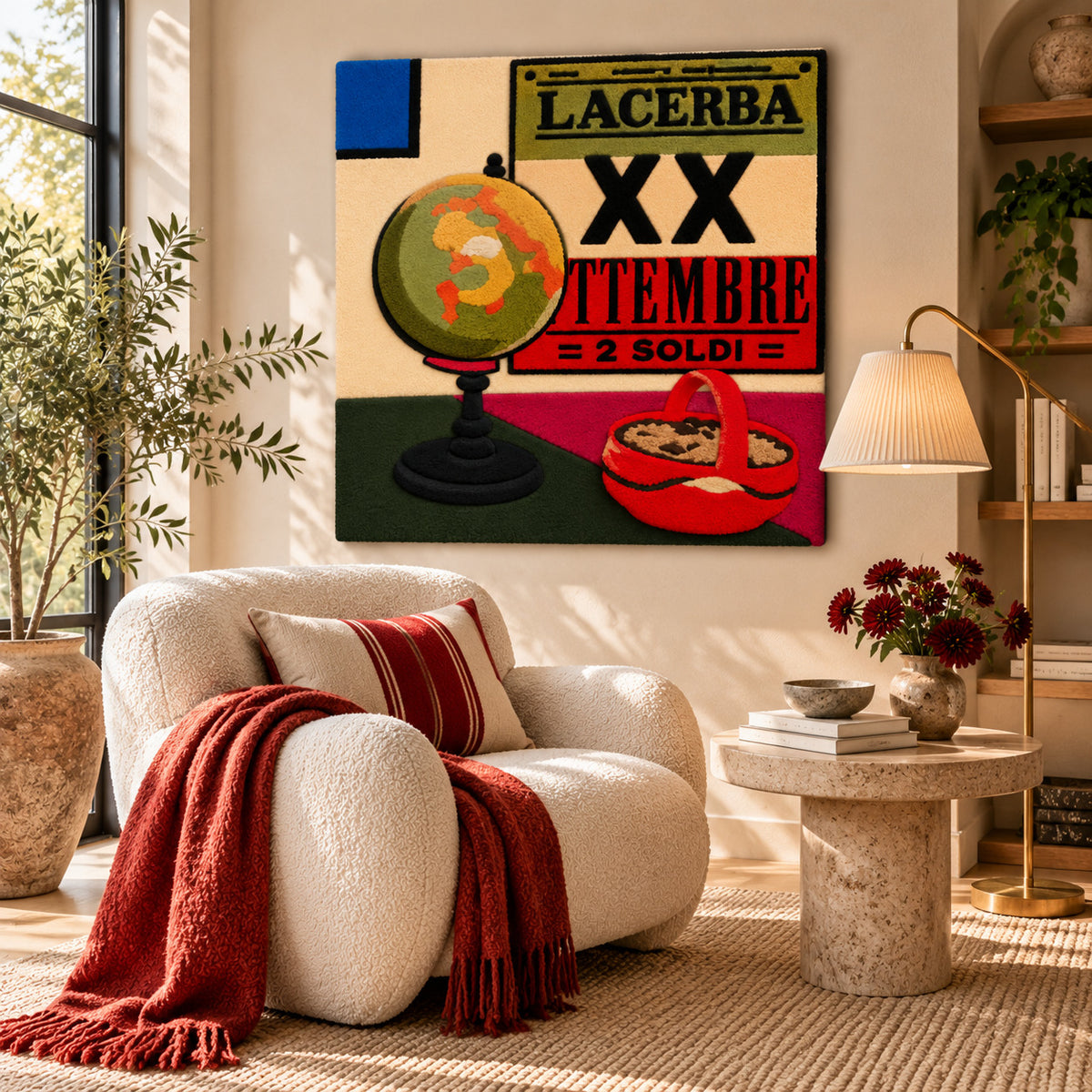 Il mappamondo e Lacerba after Alberto Magnelli — room setting