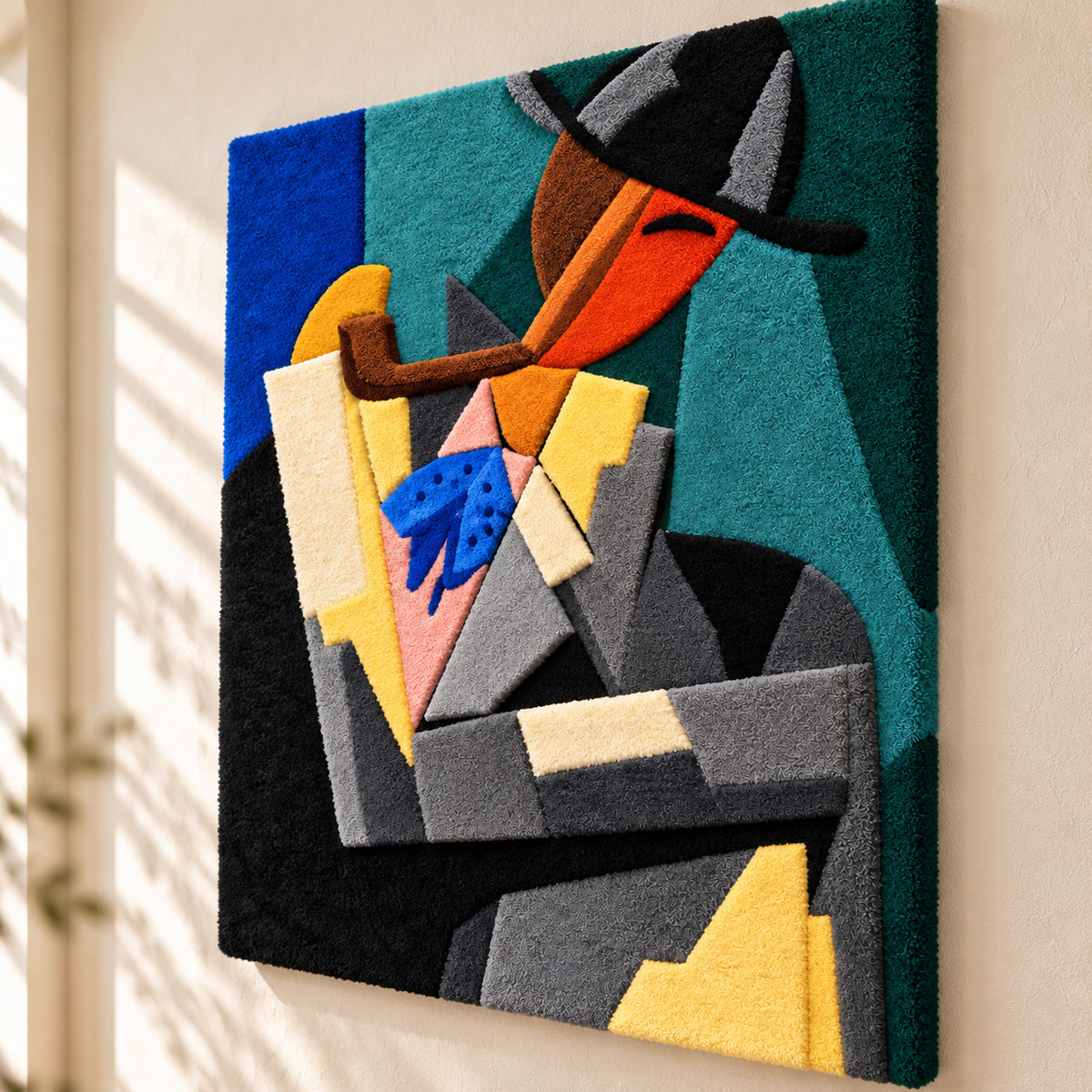 L’homme qui fume after Alberto Magnelli — angled relief view