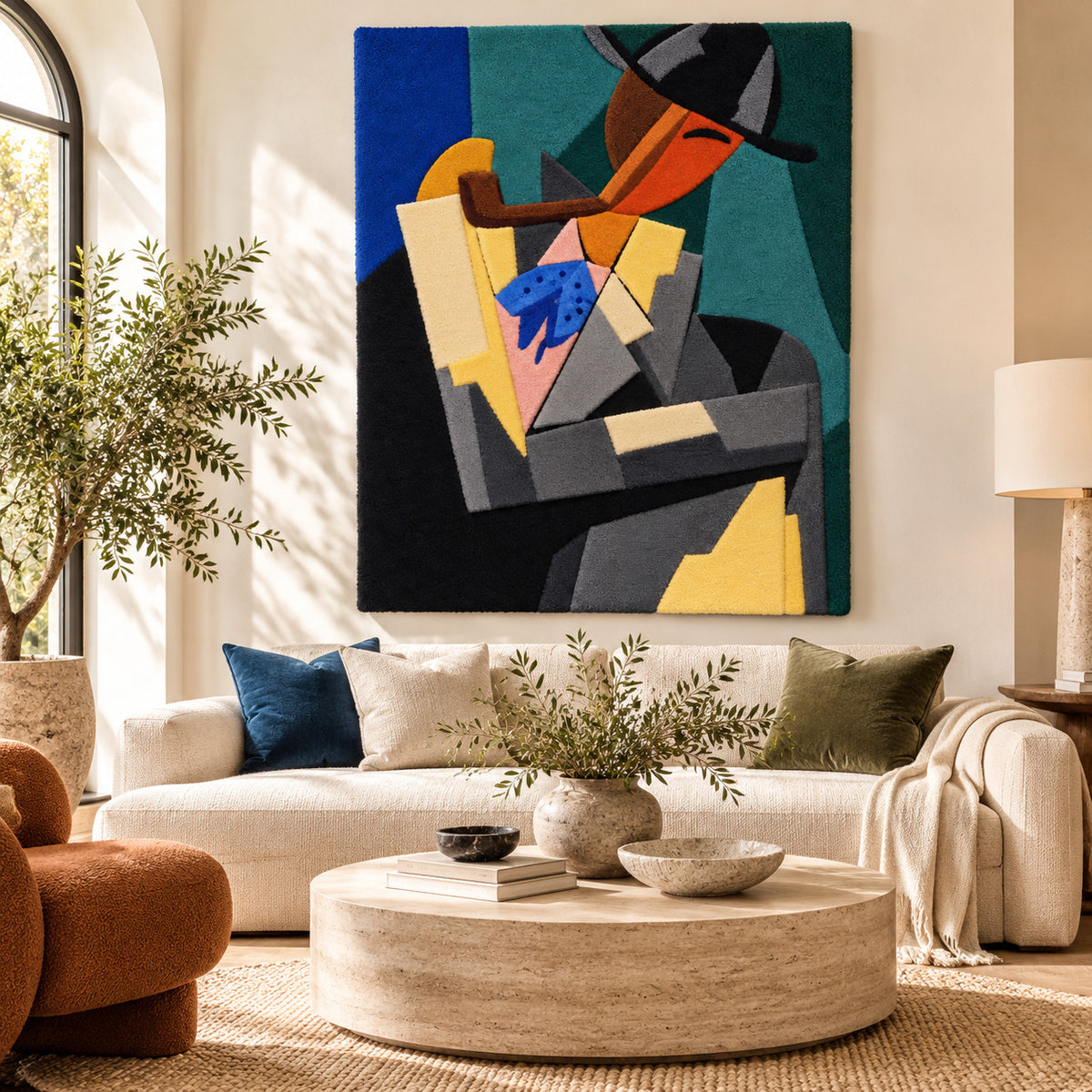 L’homme qui fume after Alberto Magnelli — room setting