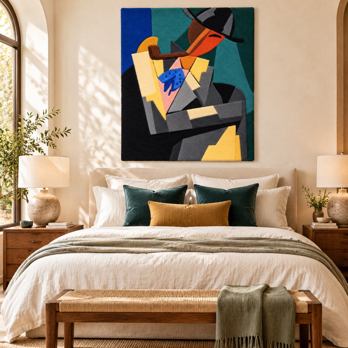 L’homme qui fume after Alberto Magnelli — room setting