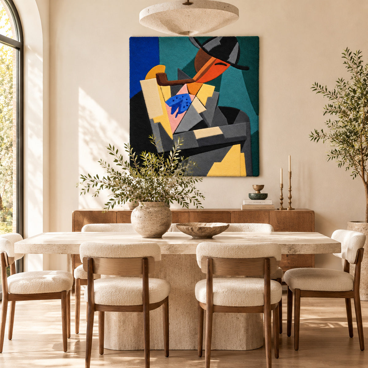 L’homme qui fume after Alberto Magnelli — room setting