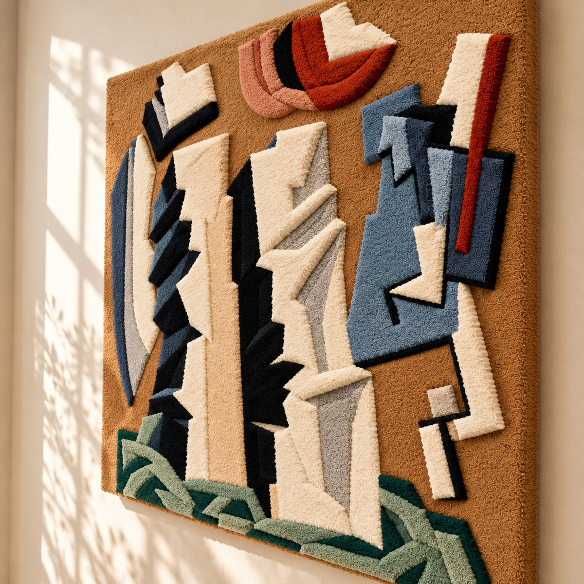 Pierres No. 21 after Alberto Magnelli — angled relief view