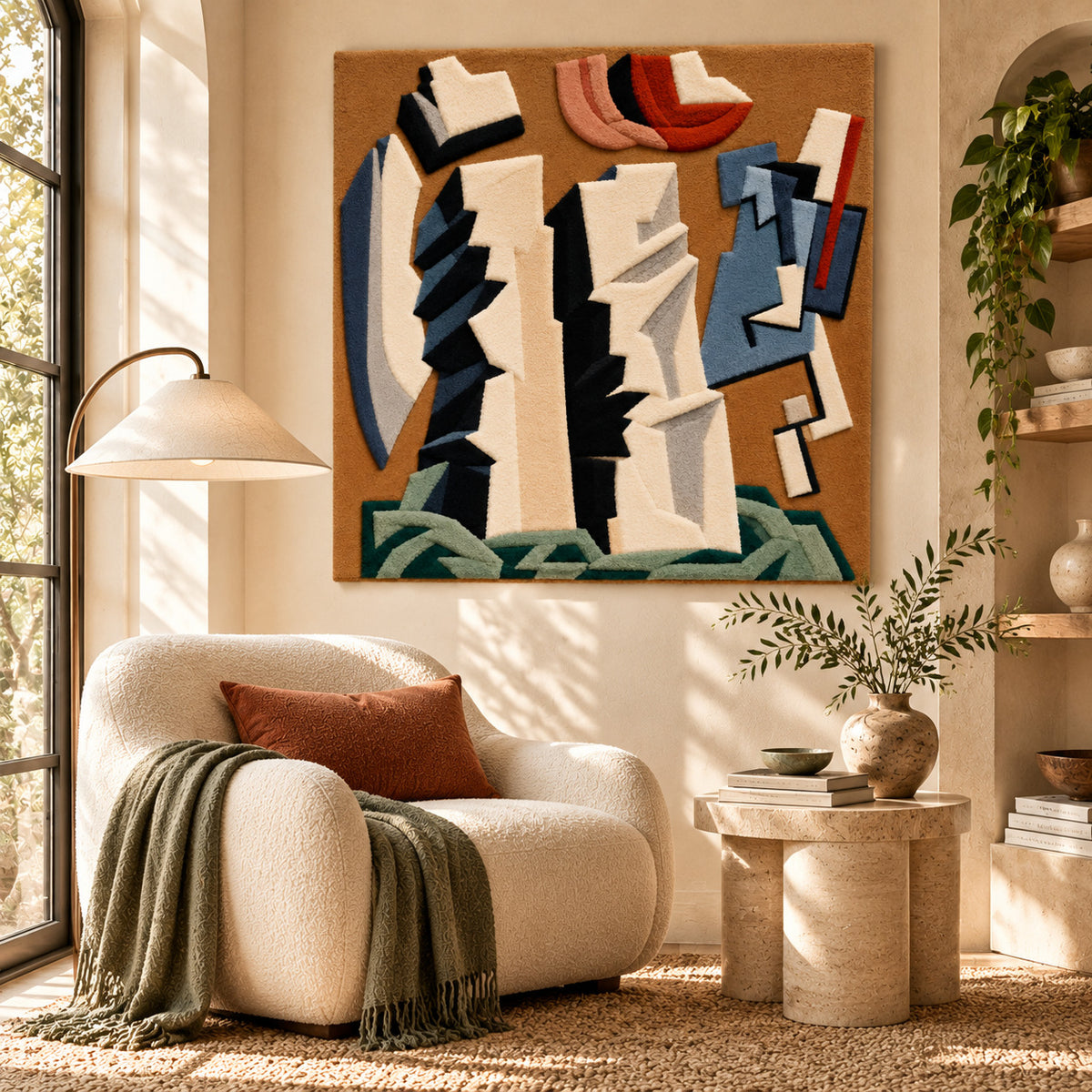 Pierres No. 21 after Alberto Magnelli — room setting