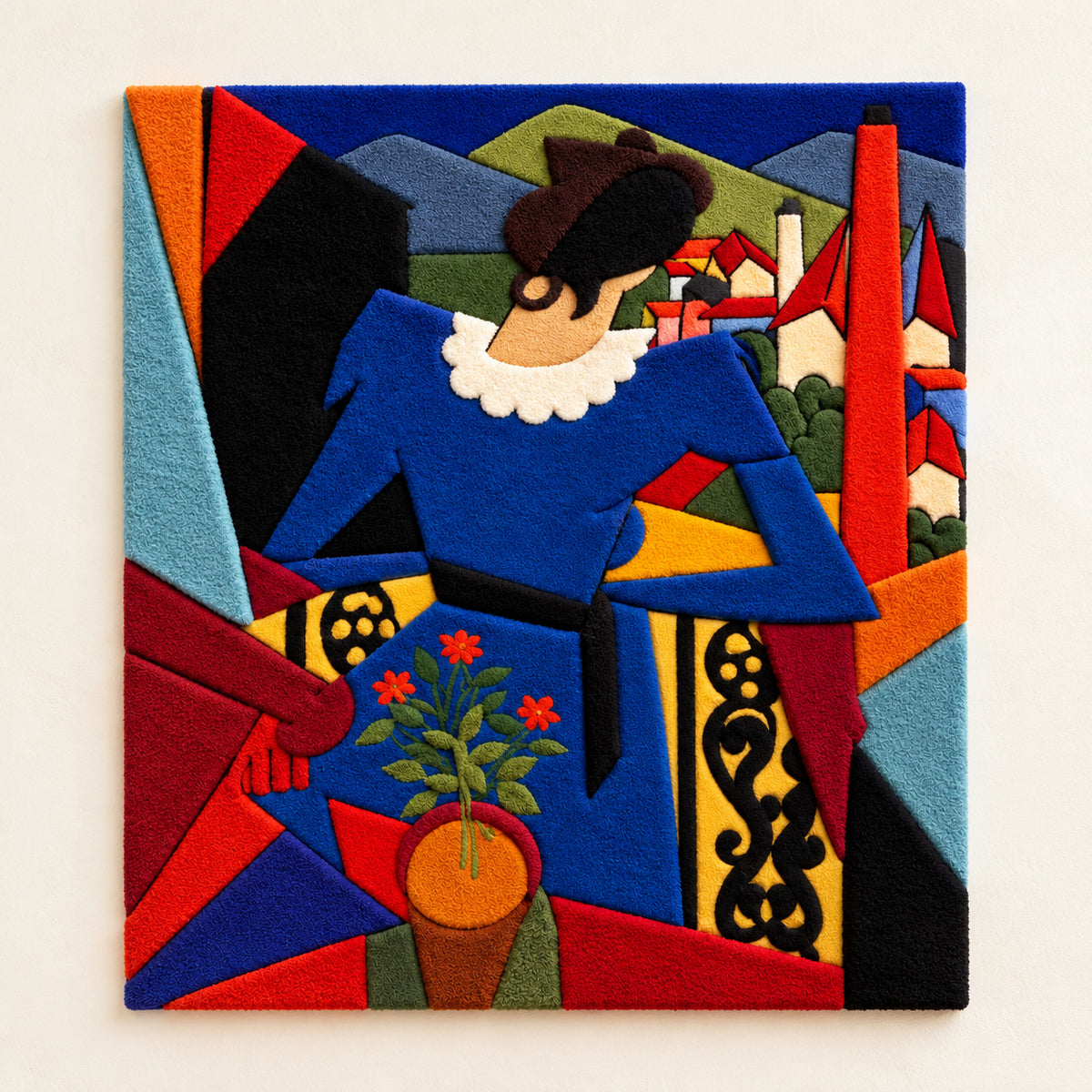Woman on a Balcony after Alberto Magnelli — front product view [product-light]