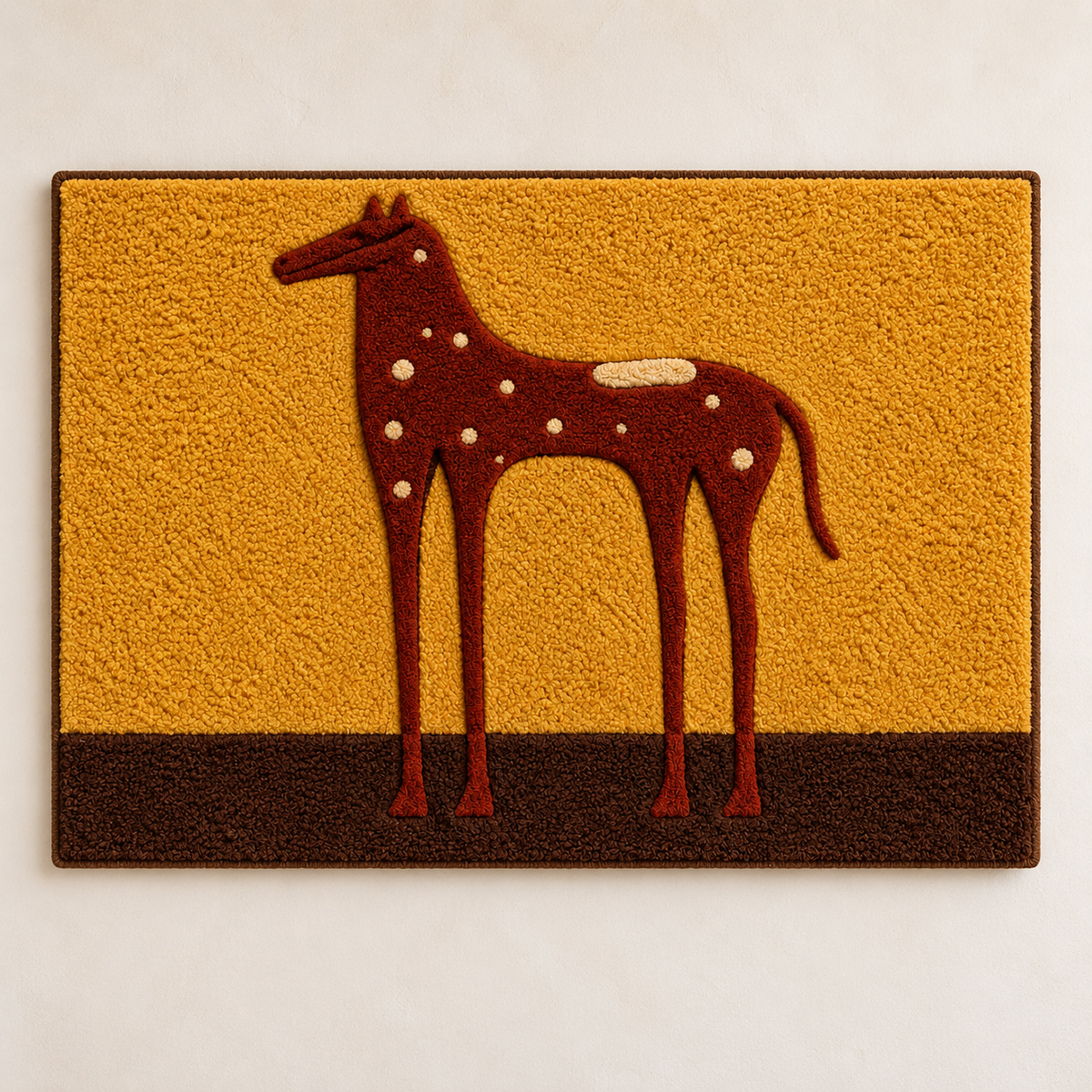 Hewn Earth Amber Foal wall art featuring a warm-toned, detailed depiction of a foal on a light background.