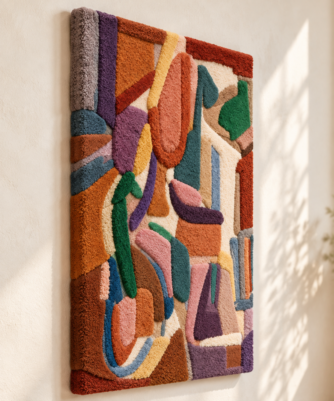 Amber Loop Composition — angled relief view